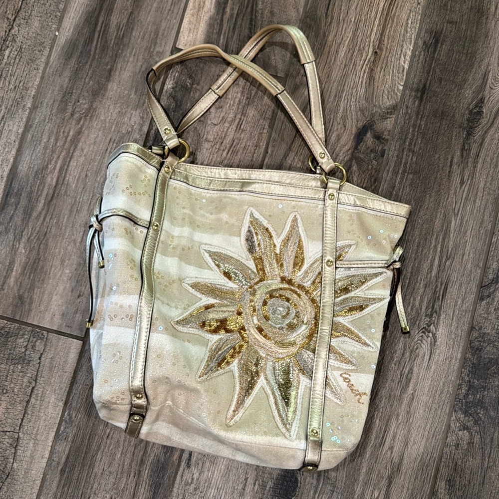 Gold Coach Bag